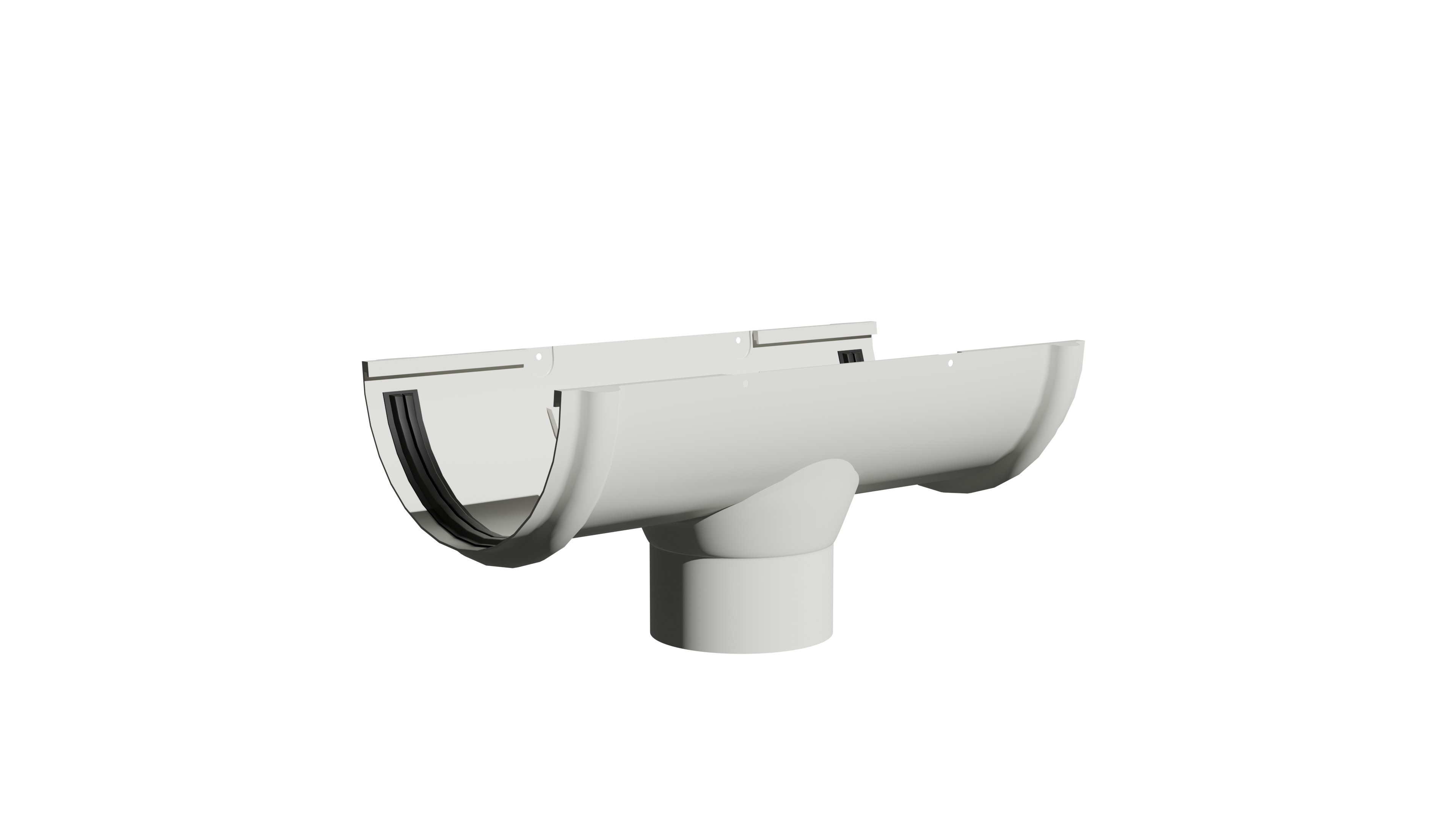 Воронка желоба пластиковый белый RAL 9003